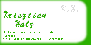 krisztian walz business card